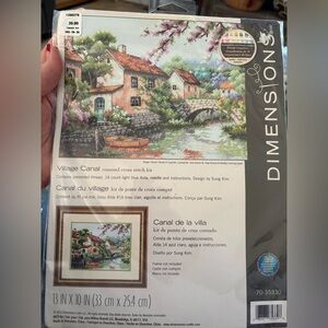 Dimensions Counted Cross Stitch Kit 2015 Village Canal 13" X 10" by Sung Kim New